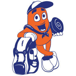 Og leaning on a backpack